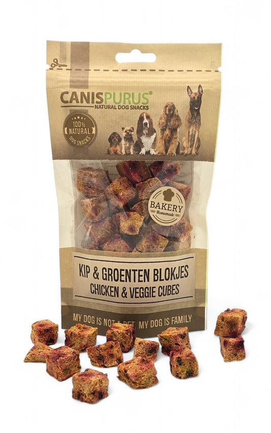 Kip & Fruit Blokjes Bakery | Canis Purus | Trainingssnack