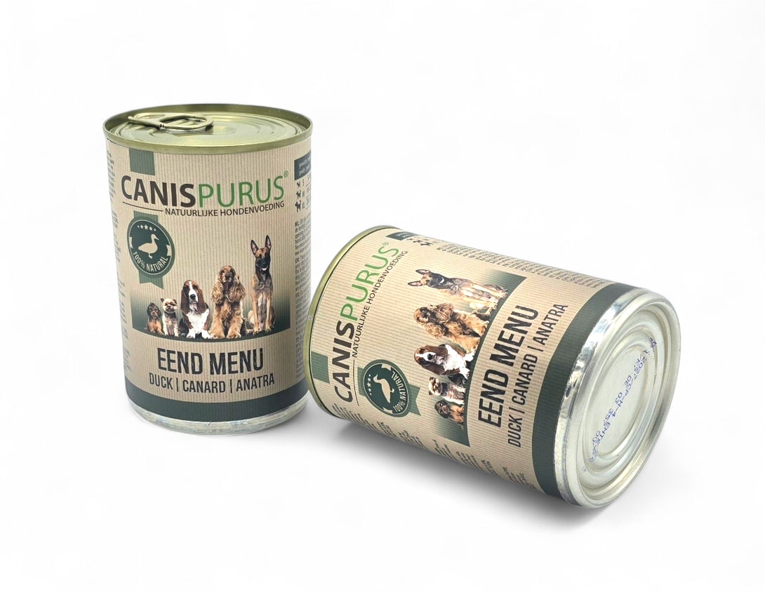 Eend Menu Blik | Canis Purus | Gestoomde voeding