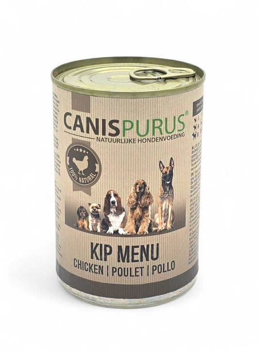 Kip Menu Blik | Canis Purus | Gestoomde voeding