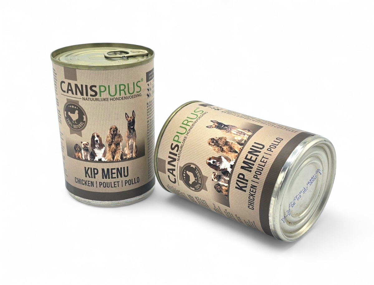 Kip Menu Blik | Canis Purus | Gestoomde voeding