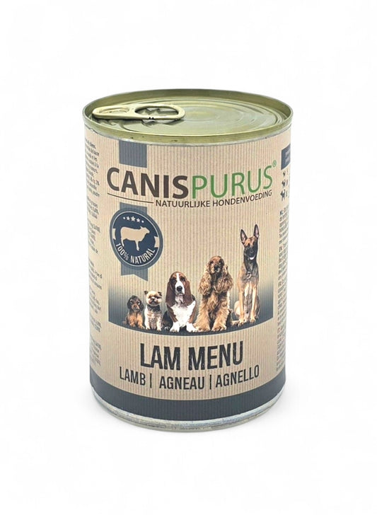 Lam Menu Blik | Canis Purus | Gestoomde voeding