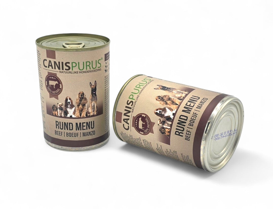 Rund Menu Blik | Canis Purus | Gestoomde voeding