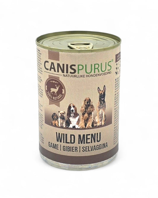 Wild Menu Blik | Canis Purus | Gestoomde voeding