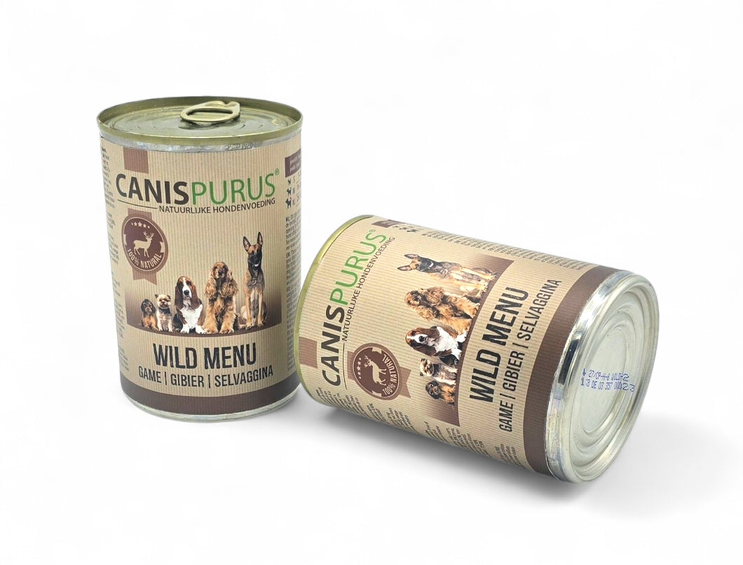 Wild Menu Blik | Canis Purus | Gestoomde voeding