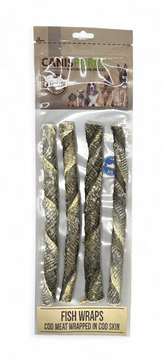 Fish Wraps XL & Fish Sticks XL | Canis Purus | Vissnack Hond