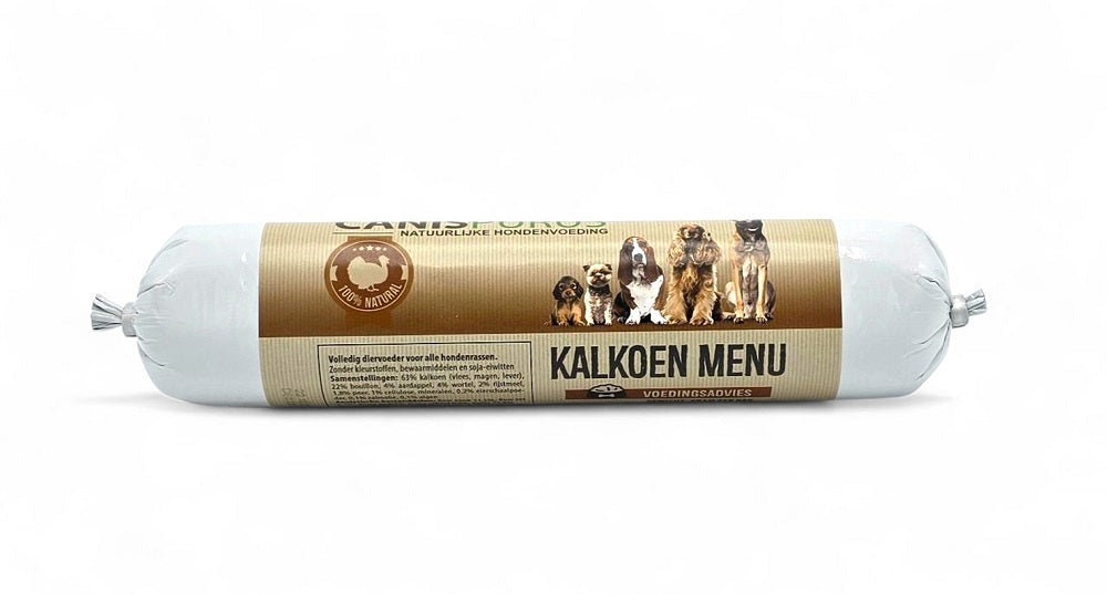 Kalkoen Menu Worst | Canis Purus | Gestoomde voeding