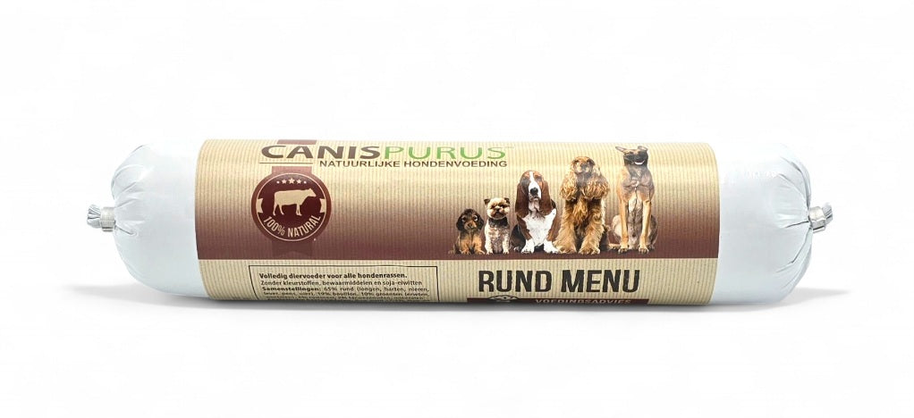 Rund Menu Worst | Canis Purus | Gestoomde voeding