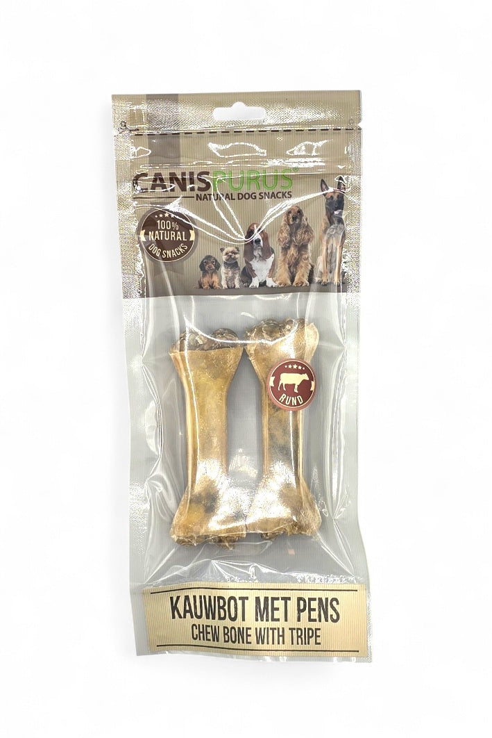 Runderhuid Kauwbot met Pens | Canis Purus | Kauwsnack
