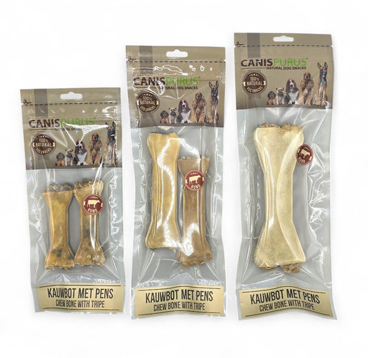 Runderhuid Kauwbot met Pens | Canis Purus | Kauwsnack