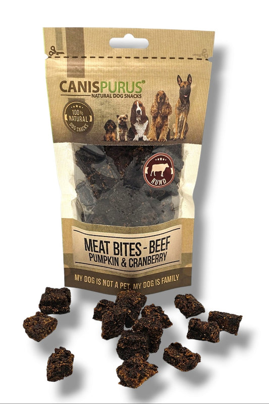 Meat Bites Rund, Pompoen & Veenbes | Canis Purus | Trainingssnack