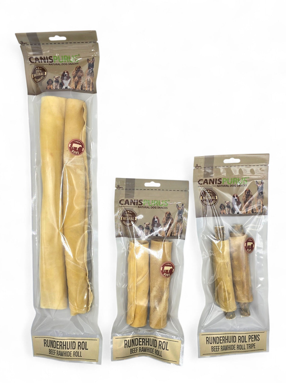Runderhuid Rol met Pens Stick | Canis Purus | Kauwsnack