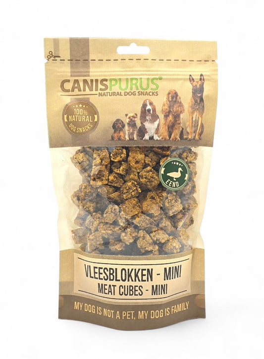 Eend Mini Vleesblokjes | Trainingssnack | Natuurlijke hondensnack