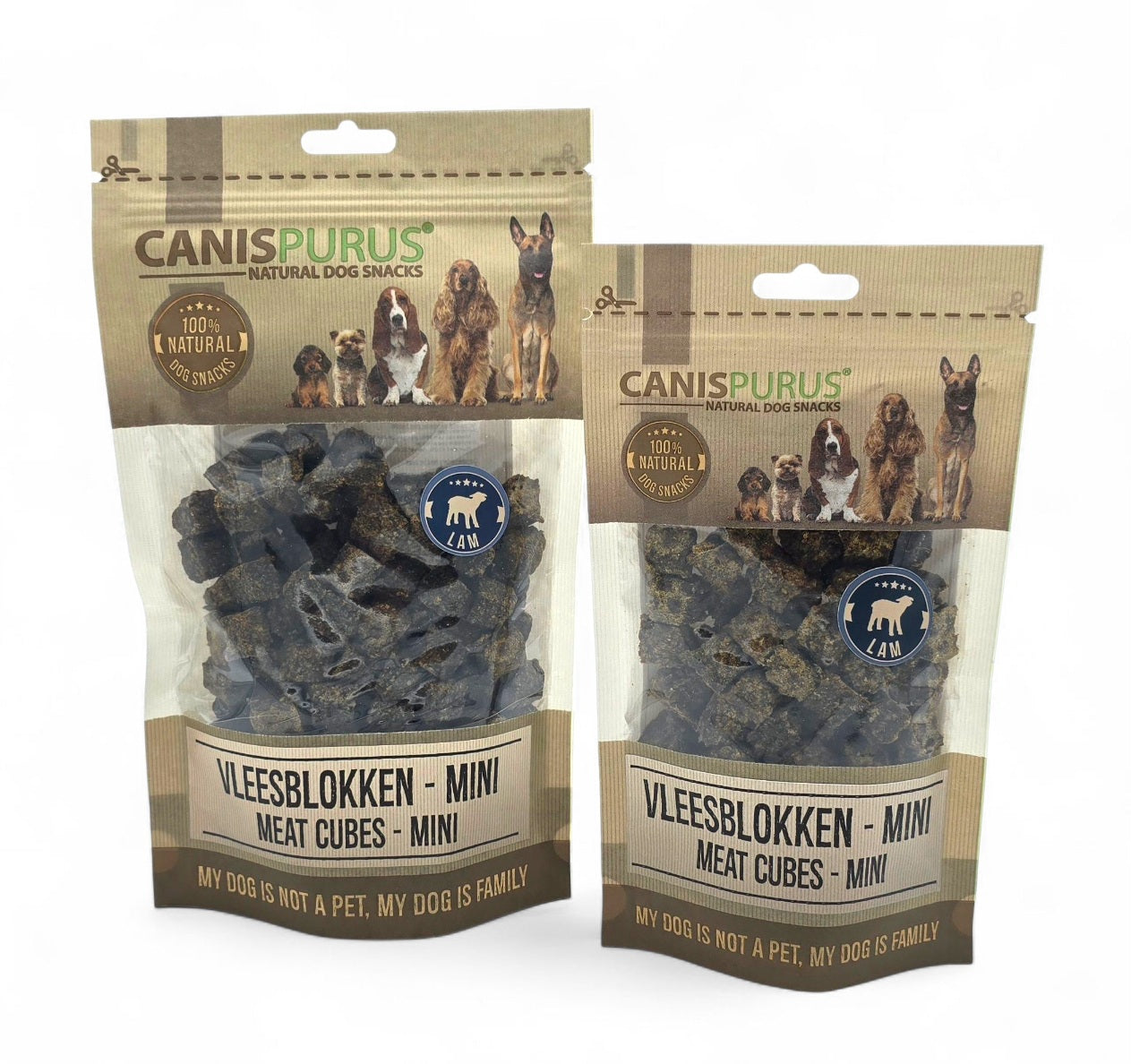 Lam Mini Vleesblokjes | Trainingssnack | Natuurlijke hondensnack