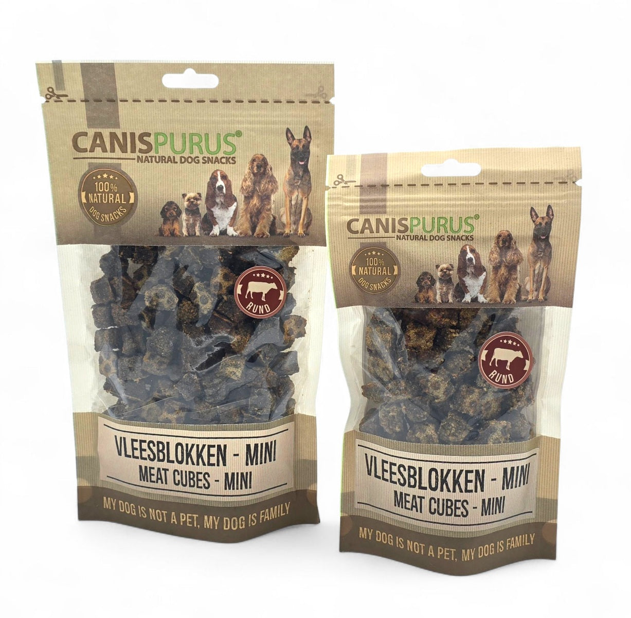 Rund Mini Vleesblokjes | Canis Purus | Trainingssnack