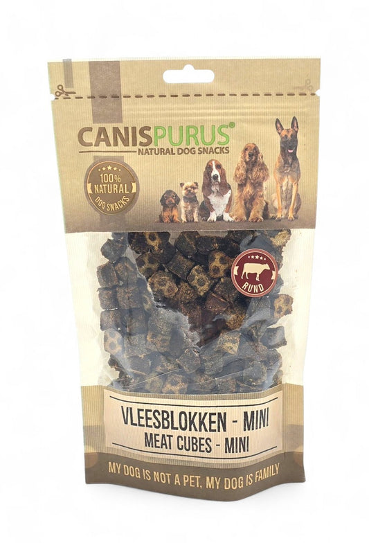 Rund Mini Vleesblokjes | Canis Purus | Trainingssnack