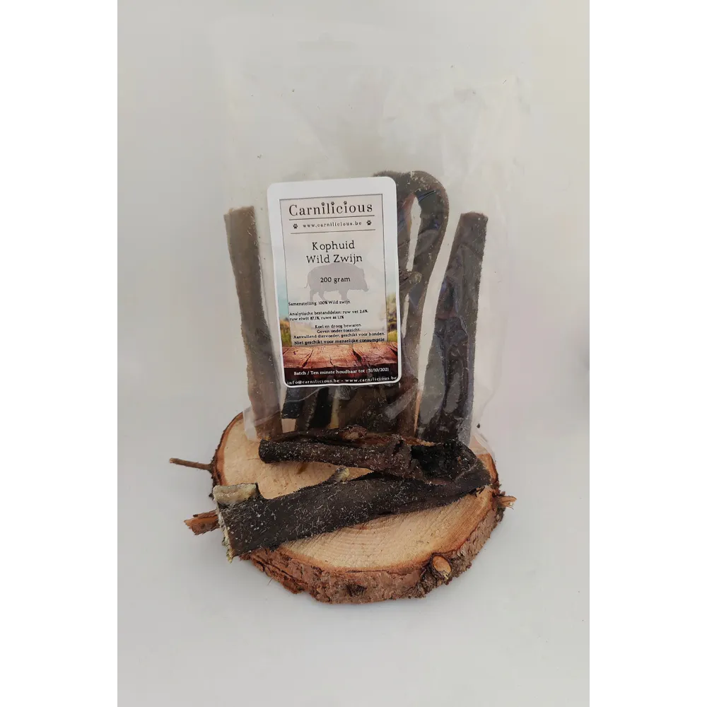 Wild Zwijn kophuid | Carnilicious | Kauwsnack