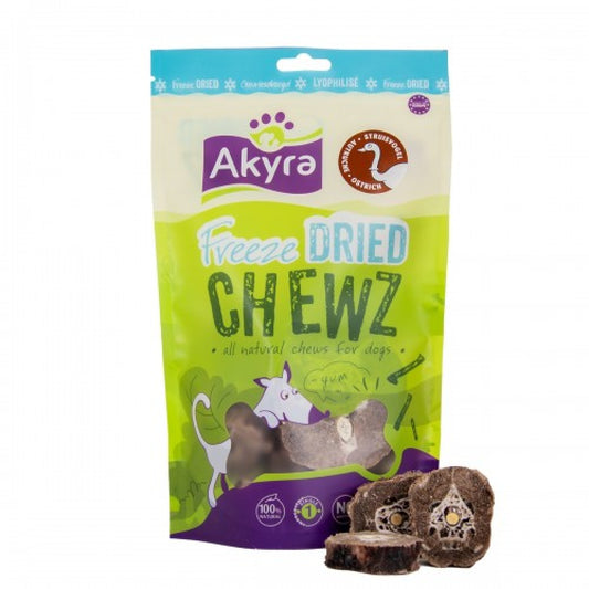 Freeze Dried Chewz struisvogelnekken | Akyra | Hondensnack